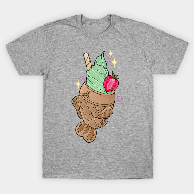 Matcha Taiyaki Ice-Cream T-Shirt by Lauren Street